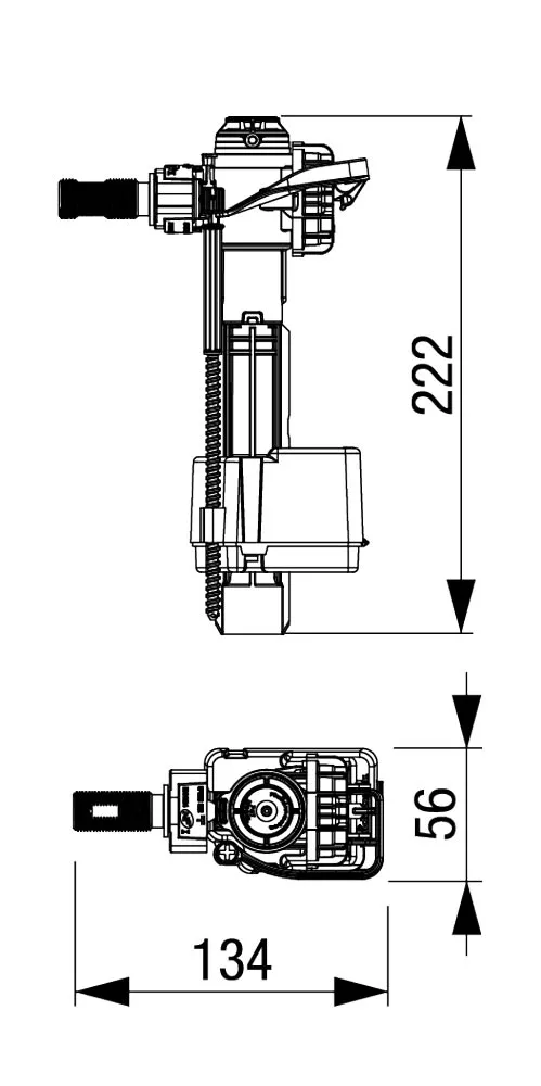 TÖLTŐSZELEP 747, réz csatlakozás G 3/8